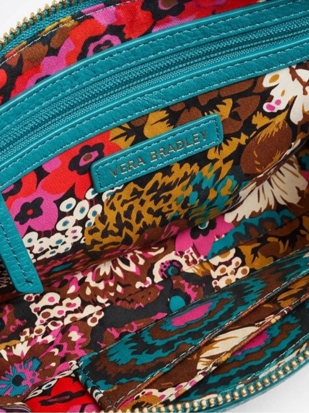NWT Vera Bradley Stella Teal Quilted Leather Top Handle Handbag
